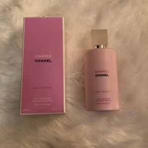 New in box Chanel chance body lotion pink